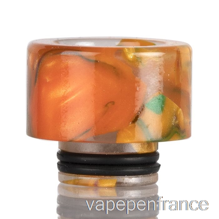Stylo Vape Orange à Pointe Goutte à Goutte En Résine à Large Diamètre 510